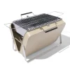 opvouwbare barbecue metaal beige