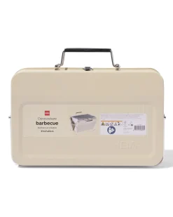 opvouwbare barbecue metaal beige