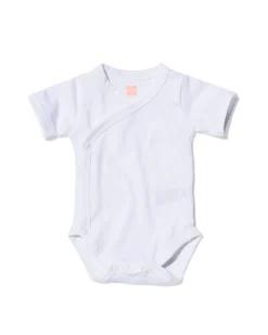 overslag romper organic katoen stretch - 2 stuks wit