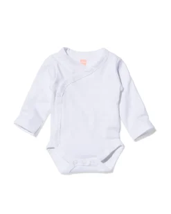 overslag romper organic katoen stretch - 2 stuks wit