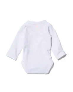 overslag romper organic katoen stretch - 2 stuks wit