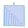 pannenlap 21x21cm katoen strepen blauw