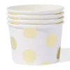 papieren bakjes gouden stip - 4 stuks