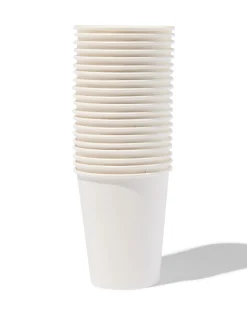papieren bekers 250ml wit - 20 stuks