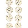 papieren bord Ø22.5cm gouden stippen - 8 stuks