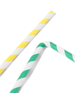 papieren rietjes gestreept - 100 stuks