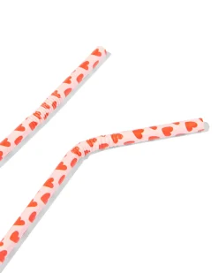 papieren rietjes hartjes - 20 stuks