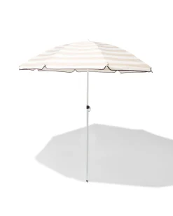 parasol ⌀100cm UV 80 strepen beige