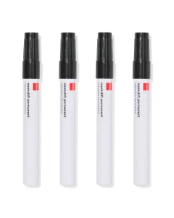 permanent merkstiften zwart - 4 stuks