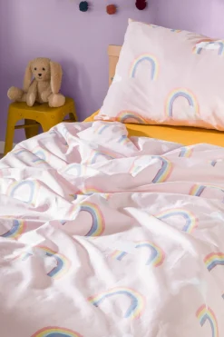 peuterdekbedovertrek 120x150cm zacht katoen regenbogen