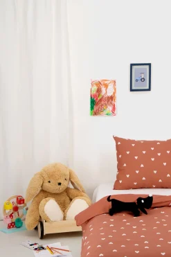 peuterdekbedovertrek 120x150cm zacht katoen hartjes
