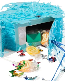 piñata dino blauw