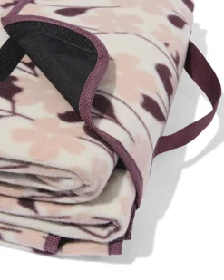 picknickkleed 150x180cm bloemen roze