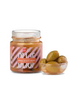 pittige groene olijven met tomaat 200g