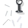 plafondsteun 6cm voor roede 29mm zwart