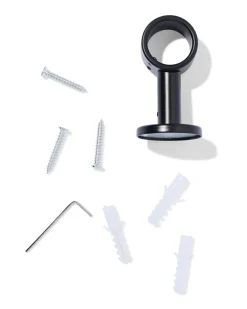 plafondsteun 6cm voor roede 29mm zwart