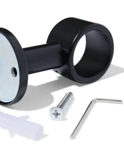 plafondsteun 6cm voor roede 29mm zwart