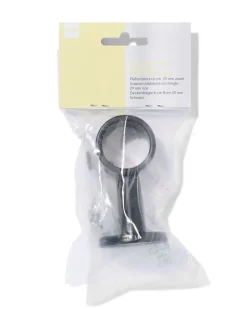 plafondsteun 6cm voor roede 29mm zwart