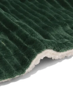 plaid 130x150cm sherpa blauwgroen