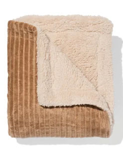 plaid 130x150cm sherpa bruin
