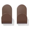 plakhaak 5x2.5cm rvs bruin - 2 stuks