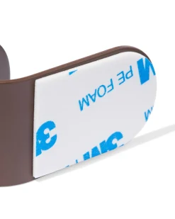 plakhaak 5x2.5cm rvs bruin - 2 stuks