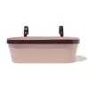 plantenbak balkon 39x13x21cm met haak roze