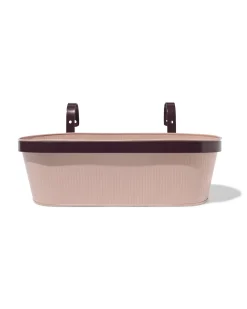 plantenbak balkon 39x13x21cm met haak roze