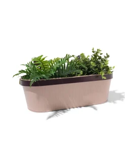 plantenbak balkon 39x13x21cm met haak roze
