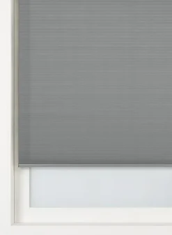 plisse dubbel lichtdoorlatend gekleurde achterzijde middengrijs - HEMA