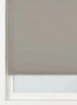 plisse dubbel lichtdoorlatend witte achterzijde middengrijs - HEMA