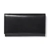 portemonnee met flap leer zwart n