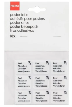 poster tabs - 21x25mm - 18 stuks
