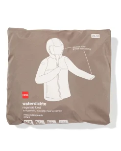 regenjas voor kinderen taupe