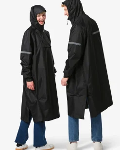 regenponcho voor volwassen lichtgewicht zwart