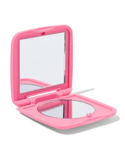 reisspiegel 7.2x1x7.2cm roze