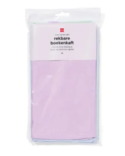 rekbare boekenkaft pastel - 3 stuks