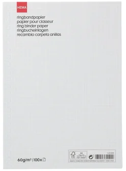 ringbandpapier geruit 5x5mm - 100 stuks
