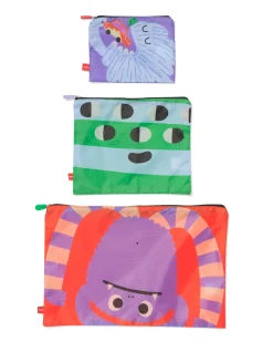 ritstasjes S+M+L monsters - 3 stuks