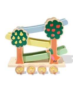 rollerbaan met kuikentjes hout