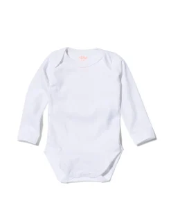 romper organic katoen stretch - 2 stuks wit