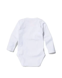 romper organic katoen stretch - 2 stuks wit