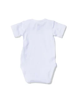 romper organic katoen stretch - 2 stuks wit