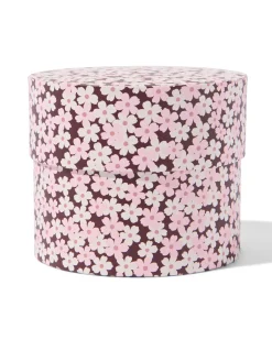 ronde doos S ⌀11x9cm karton bloemen