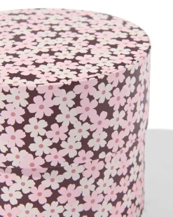 ronde doos S ⌀11x9cm karton bloemen