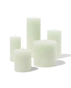 rustieke kaarsen lichtgroen
