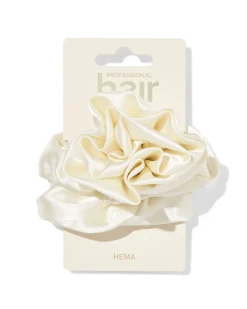 satijnen scrunchie roos