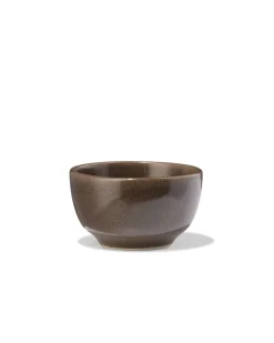 schaaltje Ø7cm Puur aardewerk donkerbruin