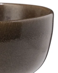schaaltje Ø7cm Puur aardewerk donkerbruin