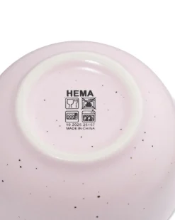 schaaltje Ø7cm Trend aardewerk roze spikkel